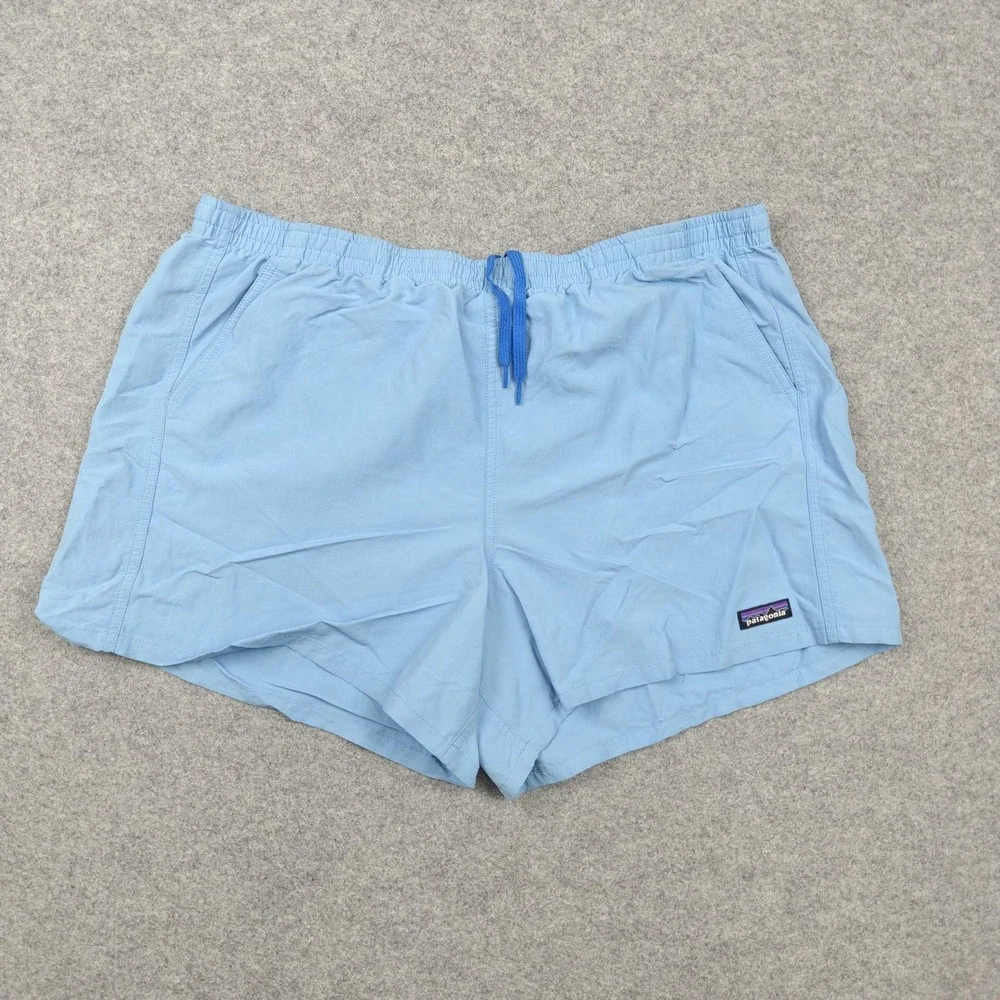Patagonia Shorts Mens XL Blue Swim Trunks Mesh Lined Elastic Waist‎ Quick Dry